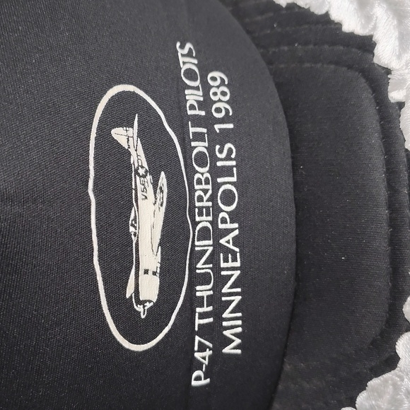 Vintage 1989 P-47 Thunderbolts Hat Cap Snap Back Pilots Reunion Minneapolis - Picture 2 of 9